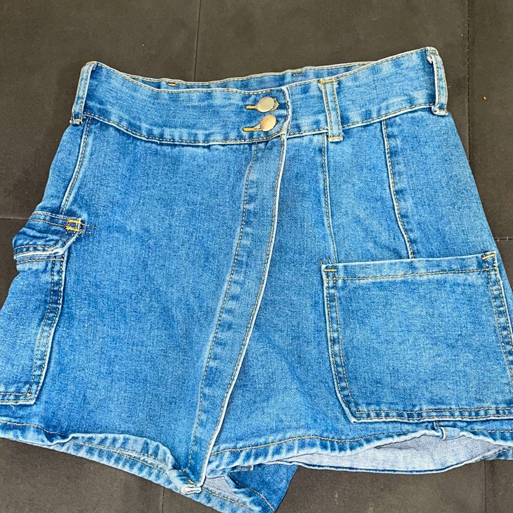 SHEIN jean cargo skort